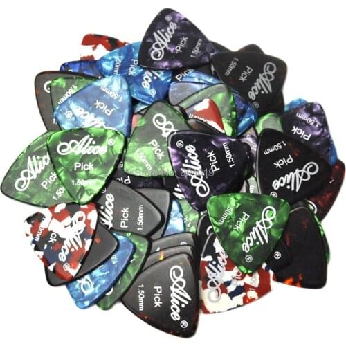 50pcs Alice X-Heavy 1.5mm Rounded Triangle Guitar Picks Plectrums Celluloid