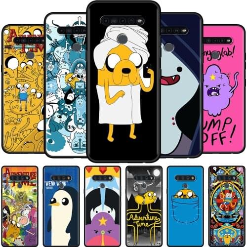 Phone Case For LG K41s K61 K50s G7 K42 K40S K71 K40 G8 G7 Thinq G6 Black Bumper Soft Fundas Coque Silicone Adventure Time anime