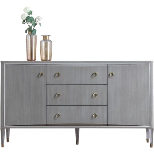 American light luxury solid wood dining side cabinet living room modern simple porch cabinet furniture