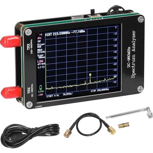 USB Spectrum Analyzer With Antenna Type-C Rechargeable Touching Spectrum Analyzers with 2 Input Frequency-Ranges Adjustable