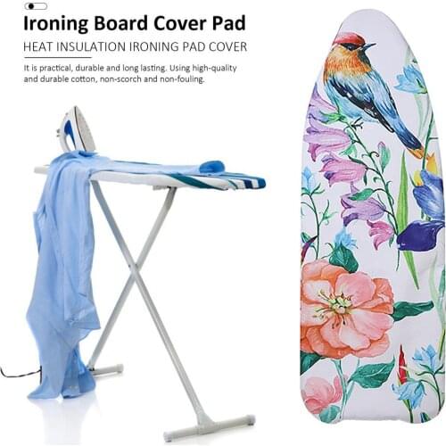 Chinese Style Ironing Board Cover Practical Insulation Washable Non Slip Flamingo Canvas Ironing Pad Replacement Pad Blanket