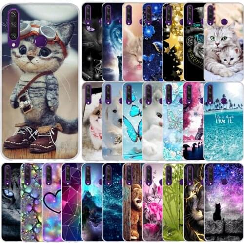 For Huawei Y6p Case 6.3" Silicone Soft TPU Phone Cover for Huawei Y6p Case Cover for Huawei Y6p Y 6p y 6p Case Bumper Capas Etui