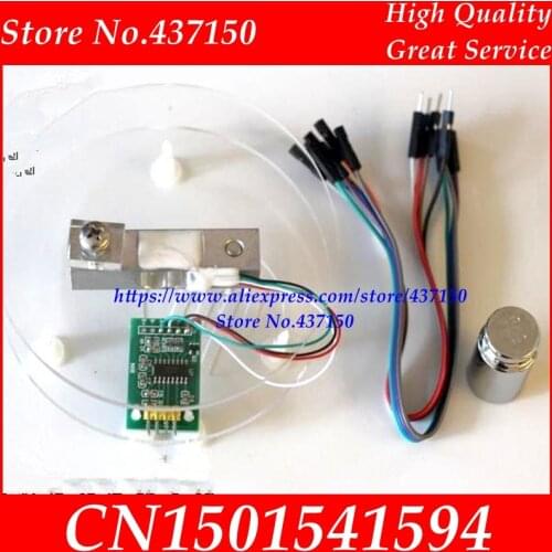 3kg or 5kg or 1kg or 2kg or 10kg resistance strain load cell weight sensor + HX711AD module +cable+bracket