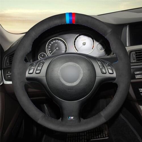 DIY Anti-Slip Wear-Resistant Steering Wheel Cover For BMW E46 330i 330Ci E39 540i 525i 530i M3 M5 Car Interior Decoration