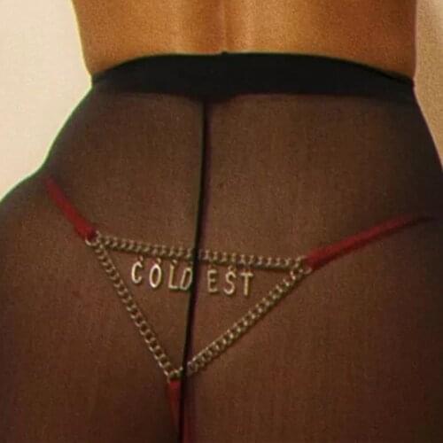 INS Custom Name Letters Elasticity G-string Thong Sexy Body Waist Chain for Women Beach Metal Belly Chain Bikinis Body Jewelry