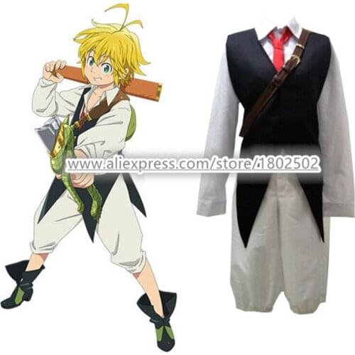 Anime The Seven Deadly Sins Meliodas Cosplay Costume Full Set Uniform