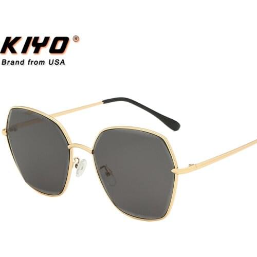 KIYO Brand 2020 New Women Men Polygonal Sunglasses Metal Classic Sun Glasses High Quality UV400 Driving Eyewear 8956