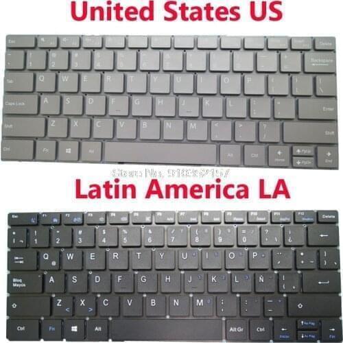 Laptop US LA Keyboard For ONN 100002434 SCDY-275-3 Latin America LA United States US Black NO Frame
