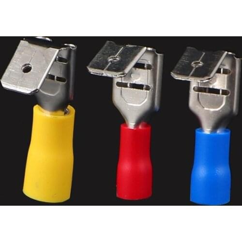 20Pcs PBDD terminals blue yellow red piggy back disconnector Connector wire terminals 1.25/2.5/5.5mm pre-insulating terminals