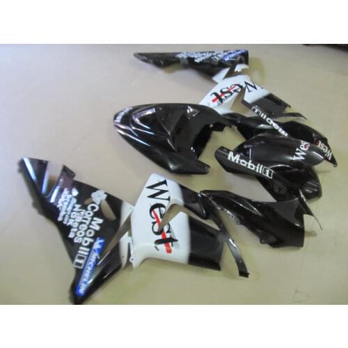 Motorcycle Fairing kit for KAWASAKI Ninja ZX10R 04 05 ZX 10R 2004 2005 zx 10r ABS white black Fairings set+7gifts KA04