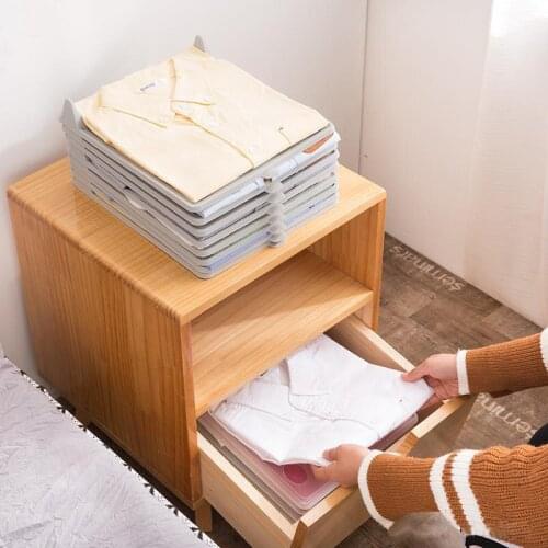 Creative T-shirt Clothes Organizer Lazy Sweater Clothes Folding Board Shirt Wardrobe Finishing Pants Home Organizer Tools