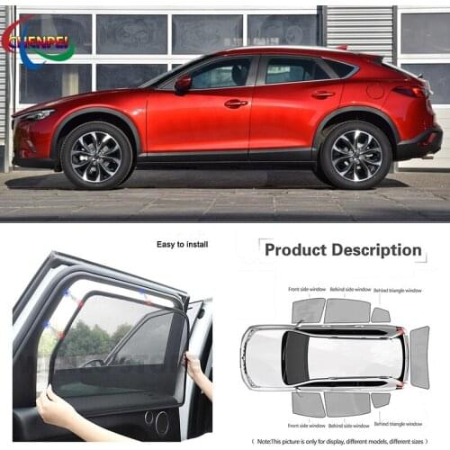 For Mazda CX-4 Car Full Side Windows Magnetic Sun Shade UV Protection Ray Blocking Mesh Visor Car Decoration Accessories