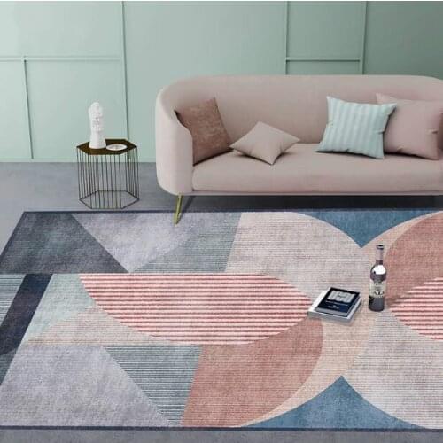 Morandi Geometric Carpet and Rug Living Room Sofa Table Non-Slip Floor Mats Kitchen Bedroom Children Room Kids Play Tent Tapete