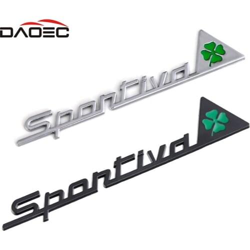 For Alfa Romeo Giulia Giulietta 159 156 Stelvio 147 Car Trunk Body Emblem Badge Styling Stickers Car 3D Metal Sportiva Sticker