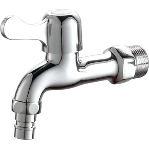 3/4' Brass Wall Mount Bathroom Washing Machine Faucet Laundry Sink Water Taps Toilet Cold Bibcock