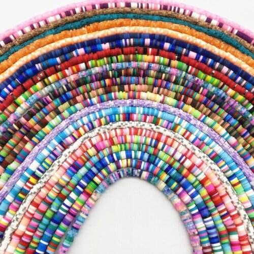 New 4mm Color Polymer Clay Beads Slices for Girls Bracelet Making Diy Necklace&Bracelet Accessories