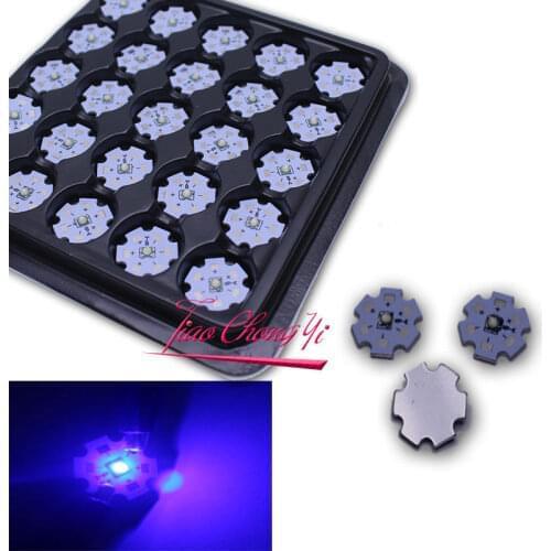 New Hot 10PCS 3W 3535 High power LED Emitter Diodes Blue 460nm 3.2-3.6v LED 20mm star