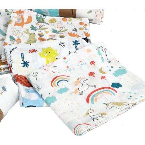 New Cotton Baby Blanket Boy Girl Swaddle Wrap Newborn Baby Bath Towel Stroller Sleep Cover Muselina Bebe Algodon 120x110cm
