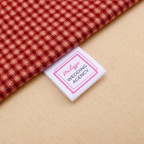 Custom Clothing Labels , Personalized Brand, Organic Cotton Ribbon Labels, Logo or Text , Business Name (MD0402)