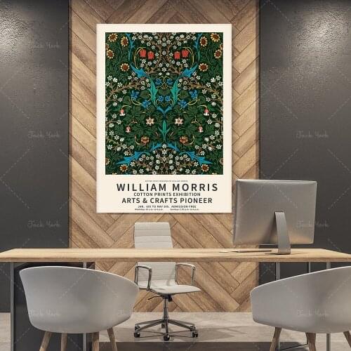 William Morris poster, William Morris Exhibition poster, Flower pattern, Flower poster, Art Print, William Morris Print
