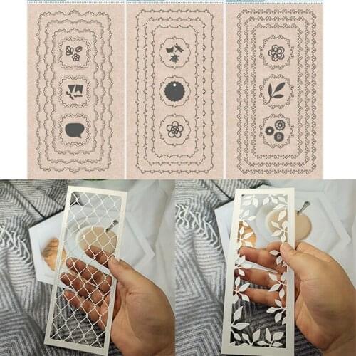 Metal cutting die is suitable for DIY scrapbook 3D greeting card making rectangular frame template 2021 NEW