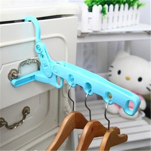 3PCS/LOT Foldable Clothes Hanger With 5 Holes Storage Rack Plastic Hook Organizer Door Hanging Rack Bathroom Accessories