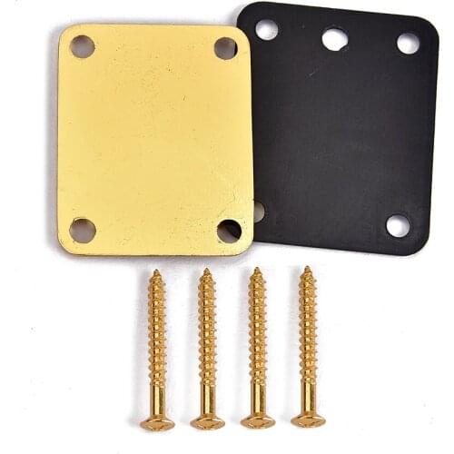1 Set Electric Guitar Replacement Neck Plate W/ Screws Gasket Easy to Use