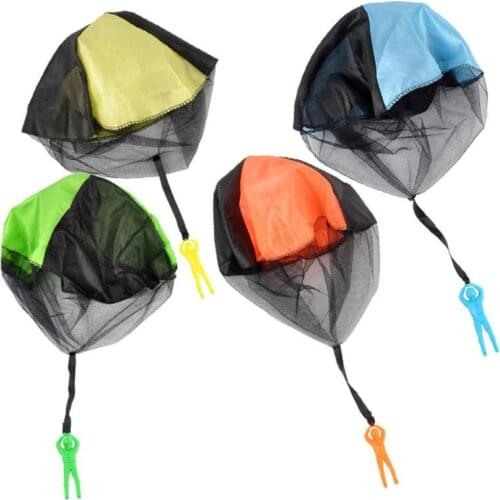 1PC Kids Hand Throwing Parachute Toy Children Educational Parachute With Figure Soldier Outdoor Fun Sport Play Game Toy Random