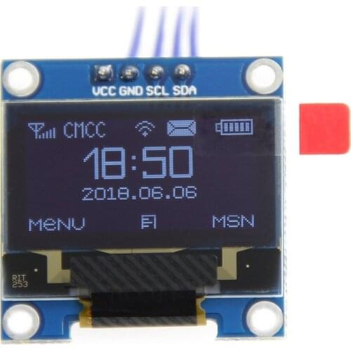 1pc White/blue Color 0.96 Inch Oled Display Module 128*64 Oled Lcd Display I2C 0.96 Iic Serial 128x64 Replacement