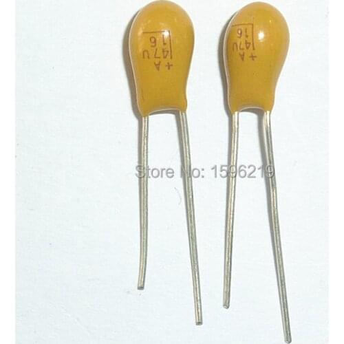 10pcs Tantalum capacitor 47uF 16V Brand New 16V47uF DIP Radial