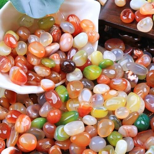 500g 0.5-1.2cm Colorful Raw Gemstone Chips Artware Home Decoration Irregular Shape Mixed Landscaping Rock Crystal Stones