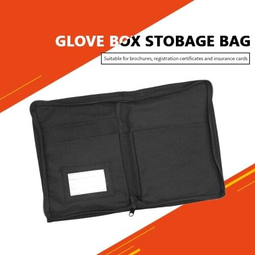 Car Oxford Cloth Multi-Pocket Portable Document Storage Bag Glove Box Manual Registration Card Storage Bag