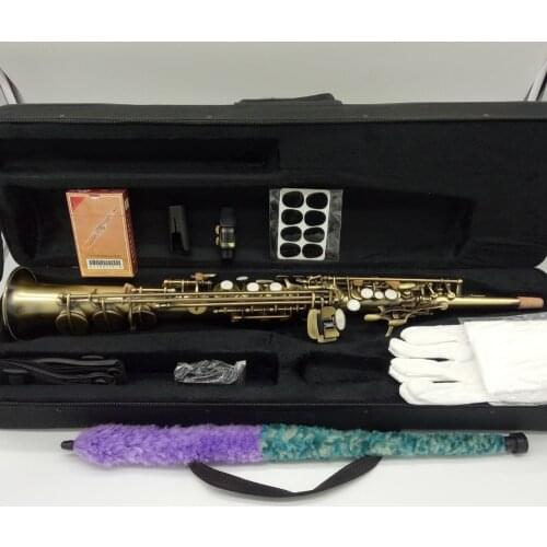 Brand MFC Soprano Saxophone Reference 54 Antique Copper Simulation B-flat Soprano Sax R54 Bronze Case Mouthpiece Reeds Neck