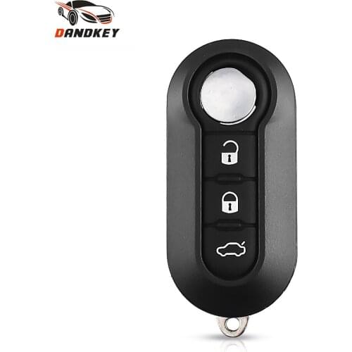 Dandkey 10pcs 3 Button Flip Folding Remote Key Shell Cover For FIAT 500 Panda Punto Bravo Car Key Case Keyless Uncut SIP22 Blade
