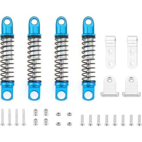 For WPL D12 RC Car Upgrades Parts Metal Front & Rear Shock Absorbers Damper with Fixed Seat gear Gearbox shell Gearbox Accessori