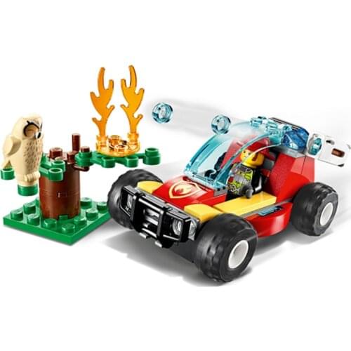 90pcs 11521 City Series Forest Fire Rescue 60247 Fire Fighting Puzzle Assembled Building Block Toy Gifts