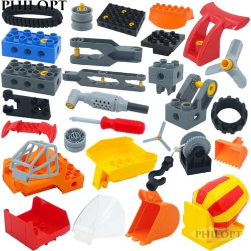 Big Particle Building Blocks Children Toys DIY Technology Engineering Machinery Assembly Accessories Science Educational Toy