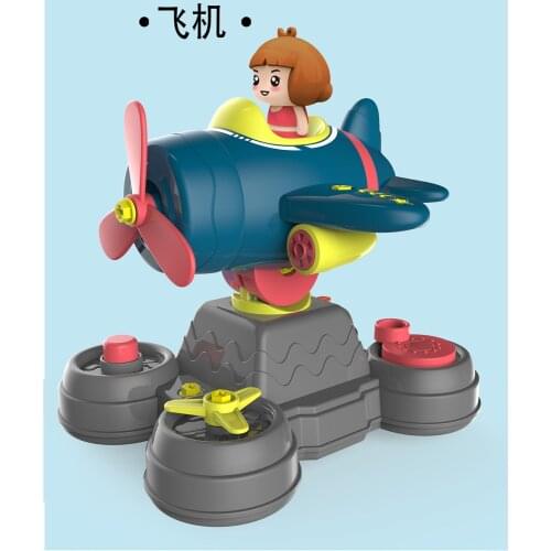 Airplane Building Blocks DIY 3D Rotatable Puzzle Game Assemble Aircraft Model Building Blocks Kid Playground Gifts For Childrens