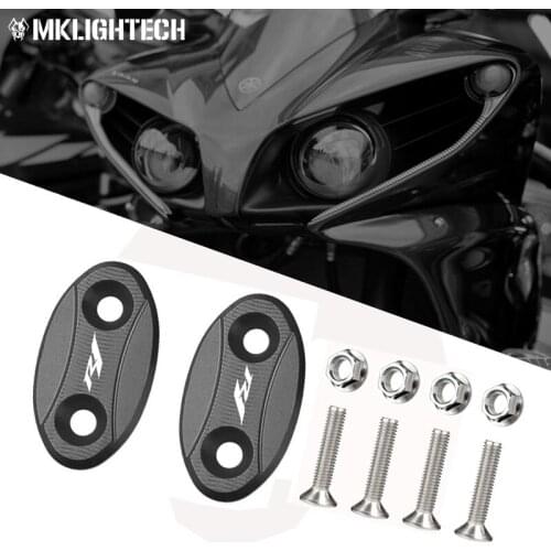 MKLIGHTECH Aluminum Mirror Hole Cover Plug Decorative Cap Mirror Driven Eliminators For YAMAHA YZFR1 YZF-R1 2007-2014 13 12 11