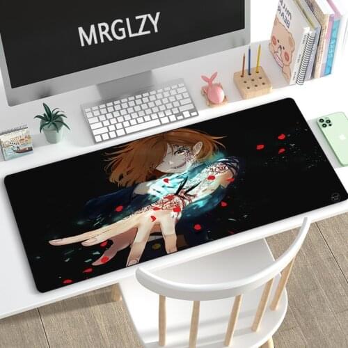 MRGLZY 30*80CM Multi-size Anime Jujutsu Kaisen Large Mouse Pad Nobara XL MousePad Computer Gaming Peripheral Accessories DeskMat