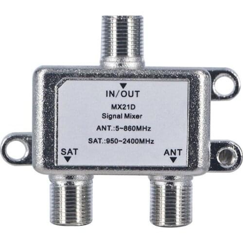 2 in 1 dual purpose 2 channel duplexer TV signal mixer satellite coaxial combiner cable distributor switch