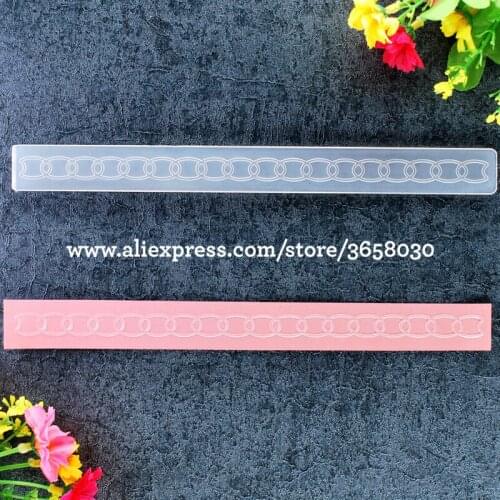 Oval String Plastic Embossing Folder For Scrapbook DIY Album Card Tool Plastic Template 21.8x2.1cm 8101445
