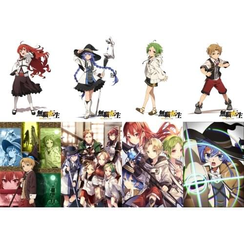 Mushoku Tensei Roxy Eris Sylphiette Rudeus Polypropylene A3 10 pieces Posters wall poster