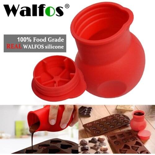 WALFOS Practical Silicone Chocolate Melting Pot Butter Heat Milk Pourer Jug Mould Butter Sauce Milk Baking Pouring