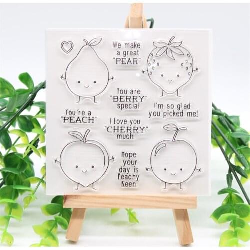 KSCRAFT Fruits Transparent Clear Silicone Stamps for DIY Scrapbooking/Card Making/Kids Crafts Fun Decoration Supplies 291