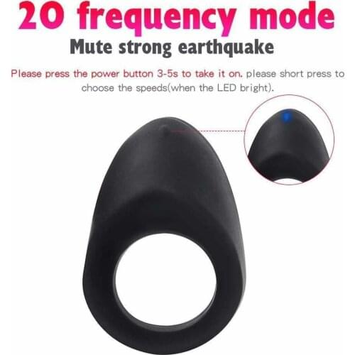 Silicone Vibrating Ring Sex Toy For Men Male Vibrator Cock Delay Ejaculation Couple Sex Products Prostate Penis Massager sex toy