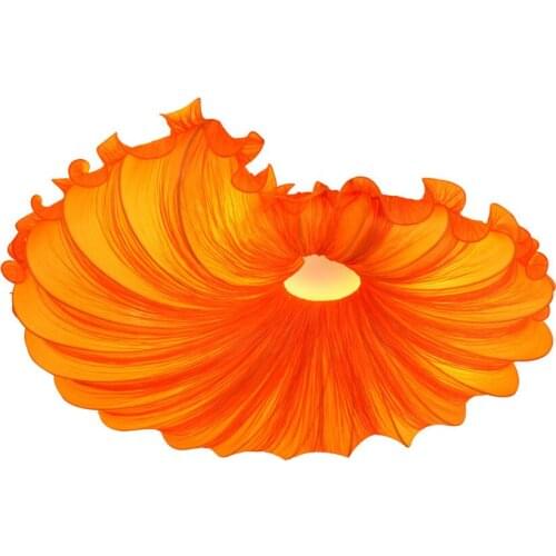 LED Chinese Traditional Fabric Living Room Ceiling Lamp Romantic Classical Hotel Lobby Bar Counter Club conch Shape Ceiling Lamp