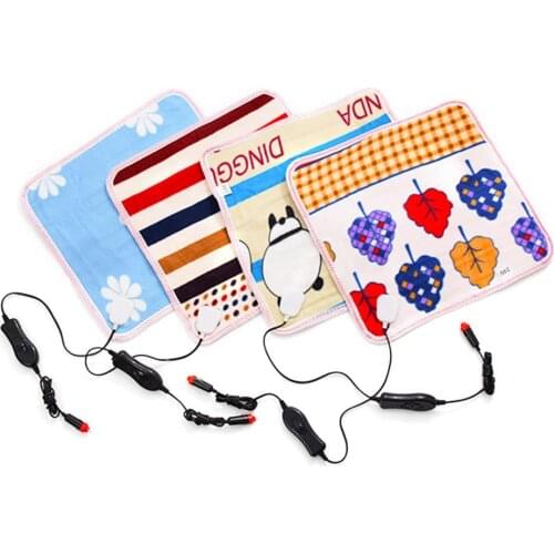 Home car Universal heating cushion 12V/24V 20W Electric Seat Heated Cover Cushion Heater Pad Winter Color Random Delivery #W0