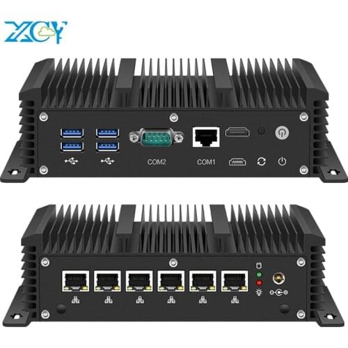 XCY Mini PC Core i5 7200U i3 7100U 6x Gigabit LAN Intel i211 NIC RS232 WiFi 4G LTE AES-NI Run pfSense OPNsense Firewall Router