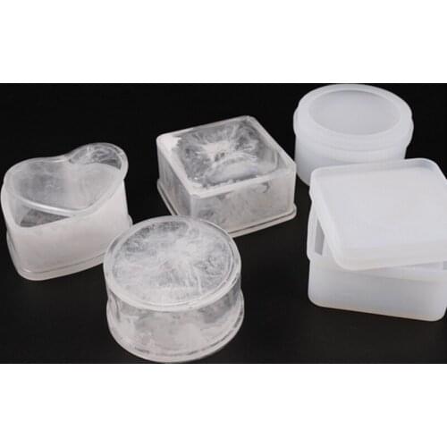 1pc Storage Box Epoxy Mould Silicone Crystal Epoxy Resin Storage Box Mould Crafts Handmade Making Molds